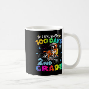 I Crushed 100 Days Of 2nd Grade Dirt Bike Backpack Coffee Mug