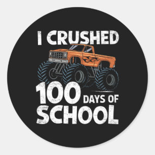 I Crushed 100 Days Of School 100th Day Of School B Classic Round Sticker