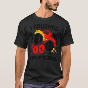 I Crushed 100 Days Of School Big Monster Truck Cru T-Shirt