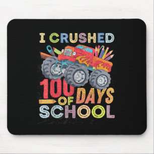 I Crushed 100 Days Of School For Boys Monster Truc Mouse Mat