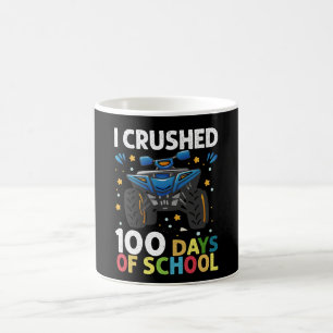 I Crushed 100 Days of School Monster Truck Boys Coffee Mug