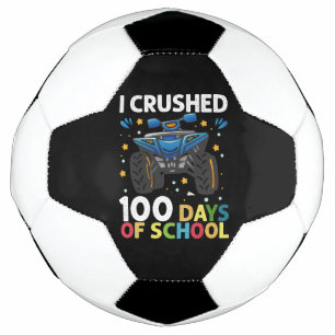 I Crushed 100 Days of School Monster Truck Boys Football