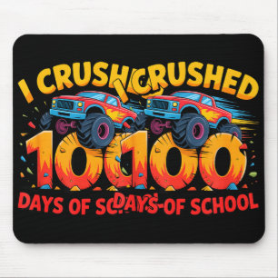 I Crushed 100 Days Of School Monster Truck Girls B Mouse Mat