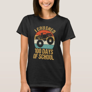 I Crushed 100 Days Of School Monster Truck Kids B T-Shirt