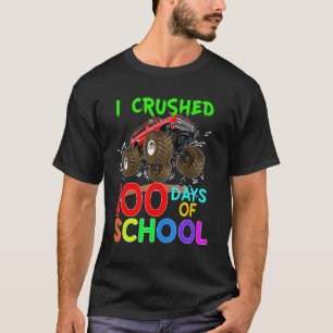 I Crushed 100 Days Of School Monster Truck Kids Bo T-Shirt