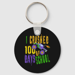 I Crushed 100 Days of School - Monster Truck Love Key Ring