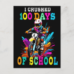 I crushed 100 days of school Motocross Postcard