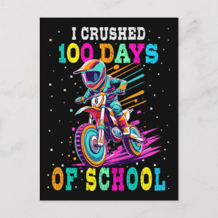 I crushed 100 days of school Motocross Postcard