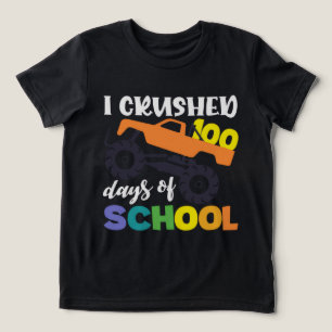 I Crushed 100 Days of School Truck 2025 Tri-Blend Shirt