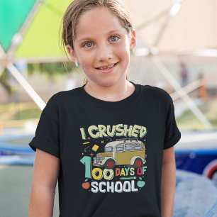 I Crushed 100 Days Of the School Funny Student T-Shirt