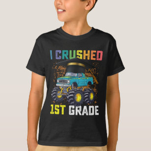 I Crushed 1st Grade Monster Truck Graduation T-Shirt