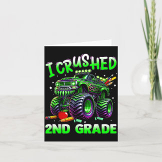 I Crushed 2nd Grade Last Day Of School Boys Card