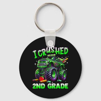 I Crushed 2nd Grade Last Day Of School Boys Key Ring