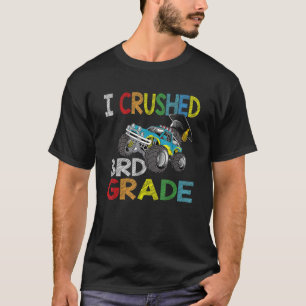 I Crushed 3rd Grade Graduation Boys Monster Truck T-Shirt