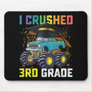 I Crushed 3rd Grade Monster Truck Graduation Mouse Mat