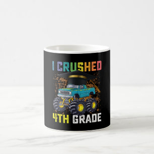 I Crushed 4th Grade Monster Truck Graduation Coffee Mug