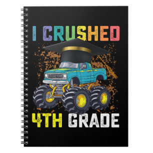 I Crushed 4th Grade Monster Truck Graduation Notebook