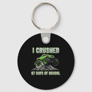 I Crushed 67 Days Of School 6 7 Meme Funny Six Sev Key Ring