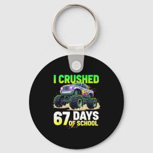 I Crushed 67 Days Of School 6 7 Meme Funny Six Sev Key Ring