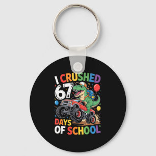 I Crushed 67 Days Of School Funny Six Seven 6 7 Me Key Ring