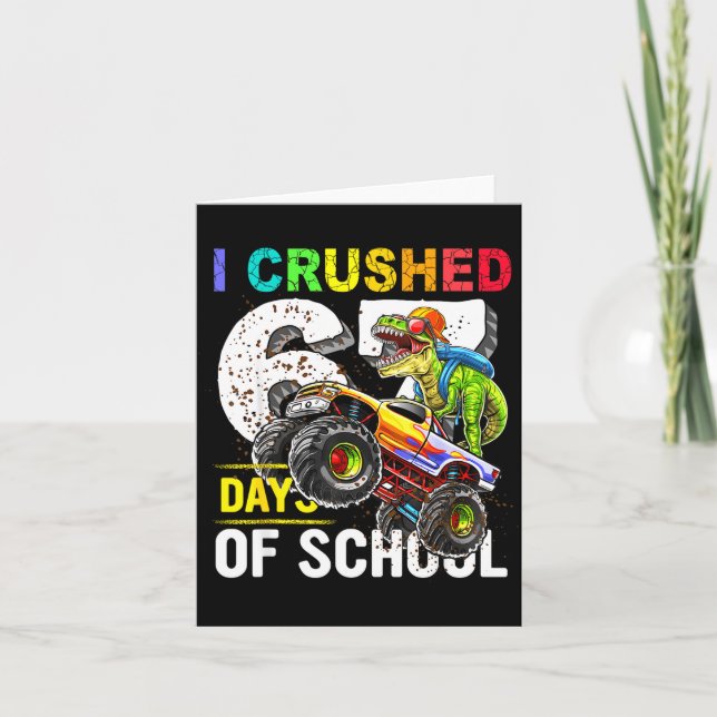 I Crushed 67 Days Of School Funny Six Seven Meme B Card (Front)