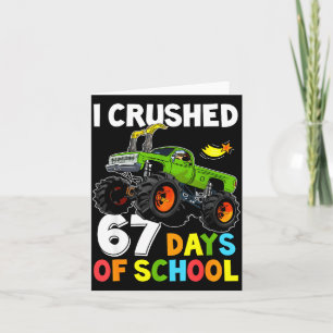 I Crushed 67 Days Of School Funny Six Seven Meme B Card