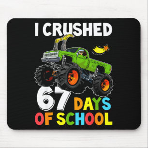 I Crushed 67 Days Of School Funny Six Seven Meme B Mouse Mat