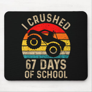 I Crushed 67 Days Of School Funny Six Seven Meme B Mouse Mat