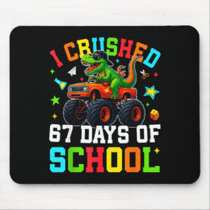I Crushed 67 Days Of School Funny Six Seven Meme B Mouse Mat