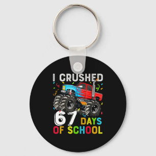 I Crushed 67 Days Of School Funny Students Teacher Key Ring