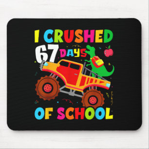 I Crushed 67th Day Of School Dinosaur 67 Days Of S Mouse Mat