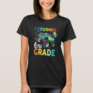 I Crushed 6th Grade Monster Truck Graduation Kids T-Shirt