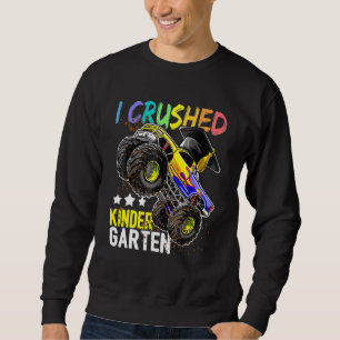 I Crushed Kindergarten Graduation Boys Kids Monste Sweatshirt