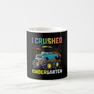 I Crushed Kindergarten Monster Truck Graduation Coffee Mug