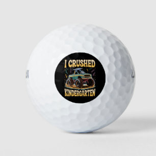 I Crushed Kindergarten Monster Truck Graduation Golf Balls