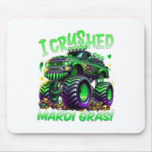 I Crushed Mardi Gras Monster Truck For Boys And Ki Mouse Mat