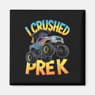 I Crushed Pre K Truck Graduation Preschool Kids Bo Magnet