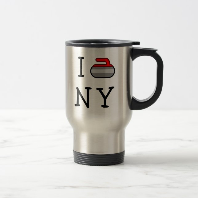 I Curl NY ~ Ardsley Travel Mug (Right)