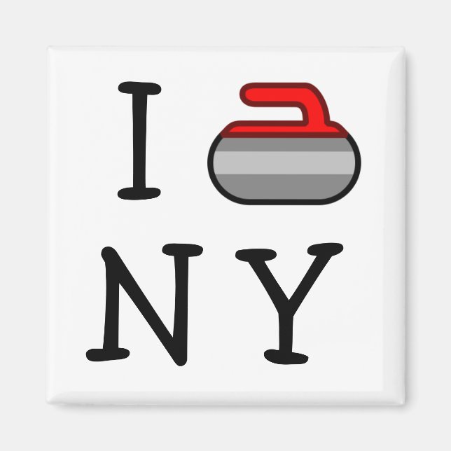 I Curl NY Magnet (Front)