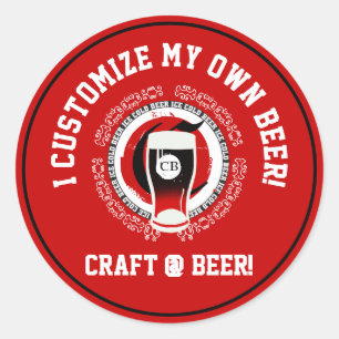 I Customise My Own Beer Classic Round Sticker
