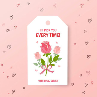 I’d Pick You Every Time Valentine Gift Tag