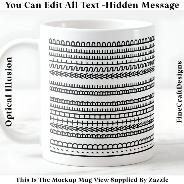 I’d Rather Be Asleep Hidden Message 086 Funny  Coffee Mug (Creator Uploaded)