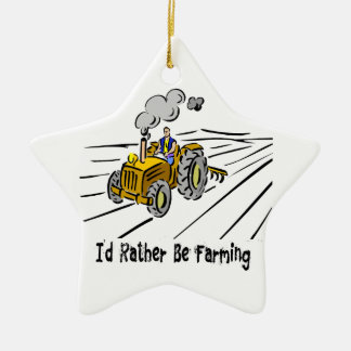 I`d Rather Be Farming Ceramic Tree Decoration