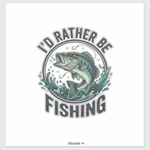 I’d Rather Be Fishing Vintage Bass Fisherman T-Shi