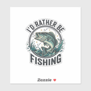 I’d Rather Be Fishing Vintage Bass Fisherman T-Shi
