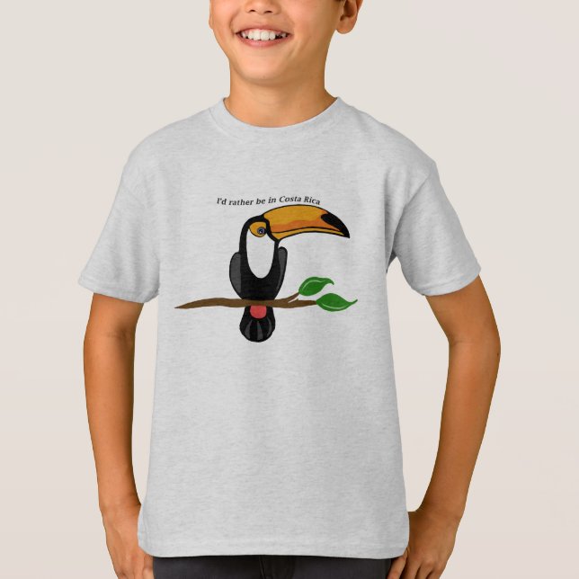 I’d rather be in Costa Rica, toucan T-Shirt (Front)