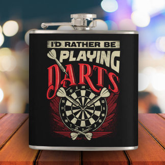 I’d Rather be Playing Darts Flask 6 oz.