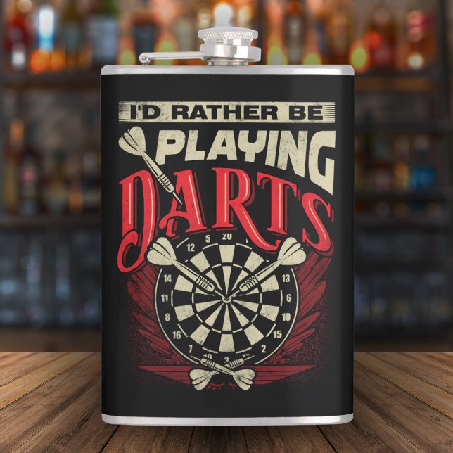 I’d Rather be Playing Darts Flask 8 oz. (Creator Uploaded)