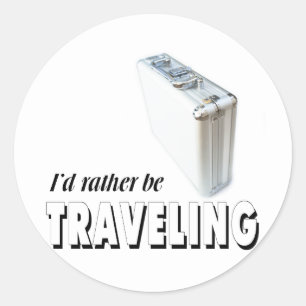 I’d rather be travelling classic round sticker