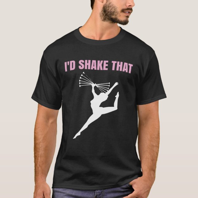 I d shake that Baton Twirling Twirler Teen Girls T-Shirt (Front)